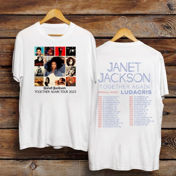 Janet Tour Tee 2 Sides, Janet Jackson Together Again Tour 2023 Shirt 2 Sides - Picture 1 of 5